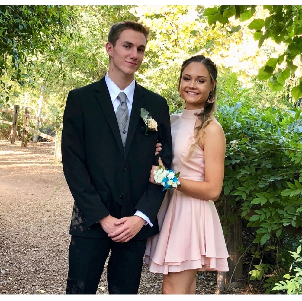 Light pink prom dress